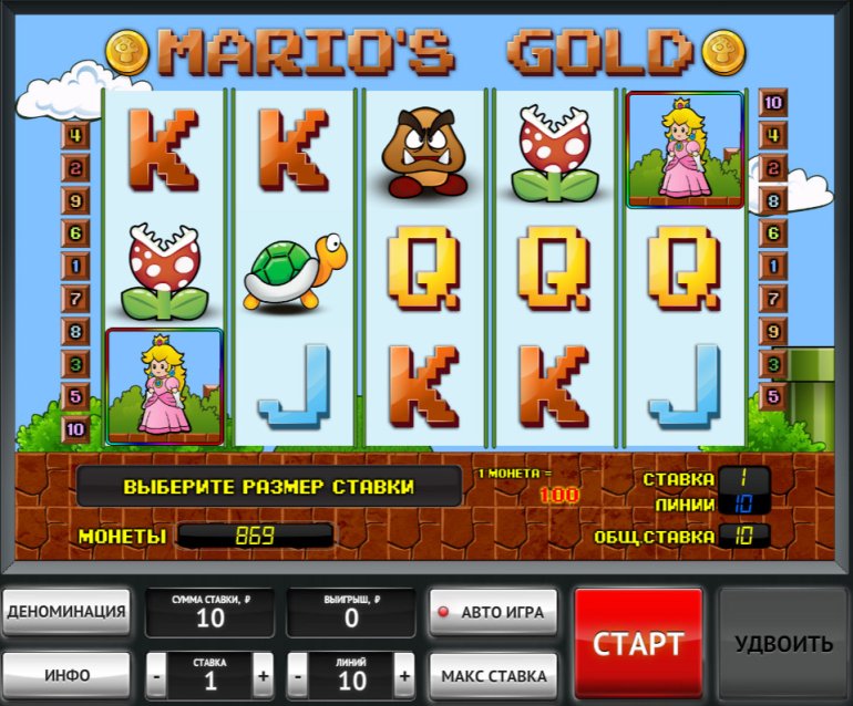 игровой автомат Золото Марио